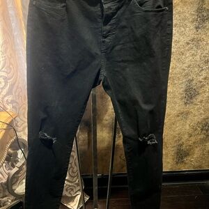 Boohoo Men's Black Ripped Skinny Jeans